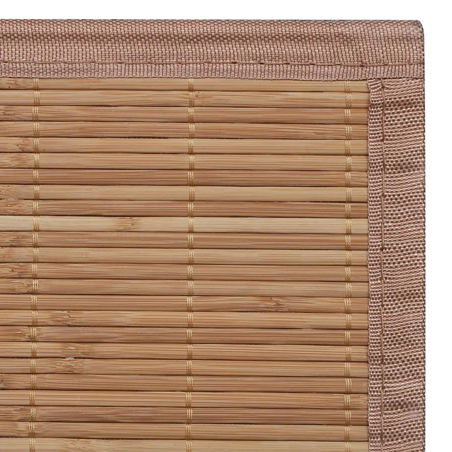 Tapis en bambou marron à latte rectangulaire 80 x 300 cm - 6