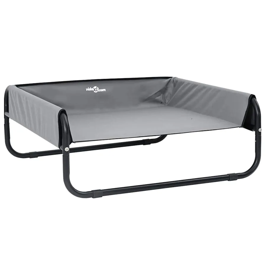 Lit pour Chien Gris clair 75 x 75 x 30 cm Acier - 2