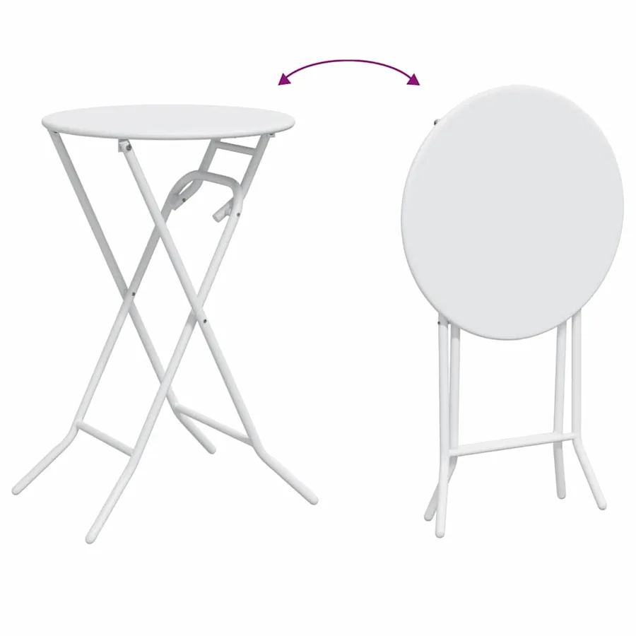 Table de Jardin Blanc 50 x 50 x 72 cm Métal - 11