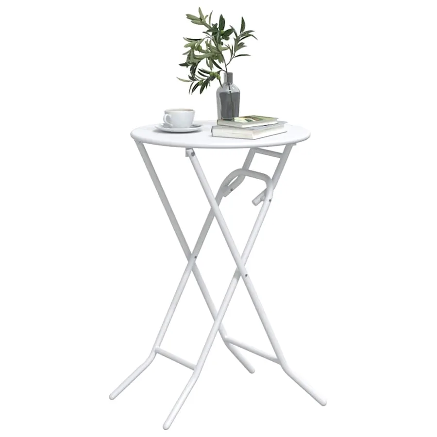 Table de Jardin Blanc 50 x 50 x 72 cm Métal - 3