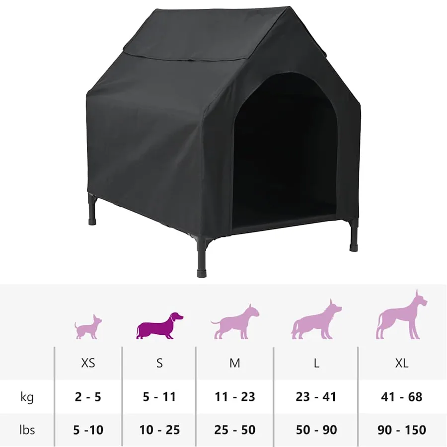 Maison pour animaux Noir 90 x 65 x 83 cm Acier - 11