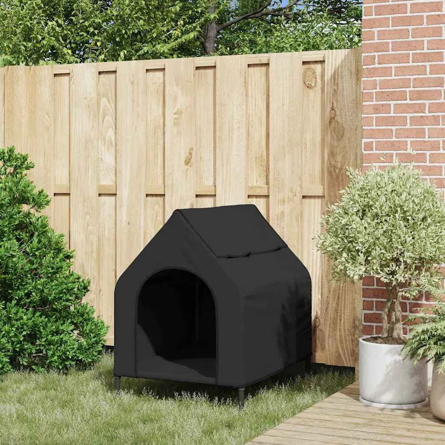 Maison pour animaux Noir 90 x 65 x 83 cm Acier - 3