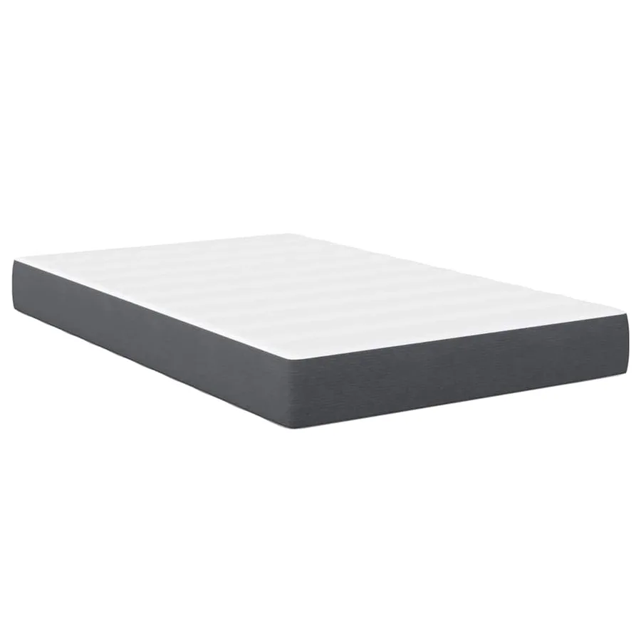 Matelas de Lit avec matelas Gris 120 x 190 cm tissu - 2