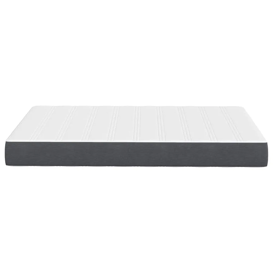 Matelas de Lit avec matelas Gris 120 x 190 cm tissu - 5