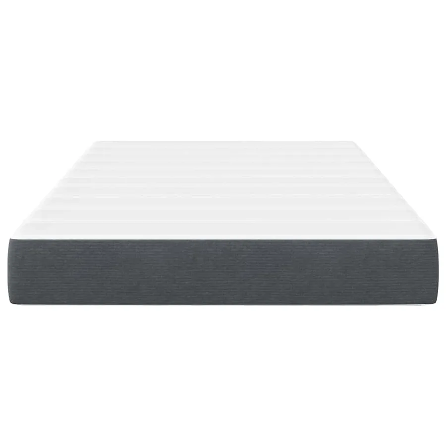 Matelas de Lit avec matelas Gris 120 x 190 cm tissu - 6