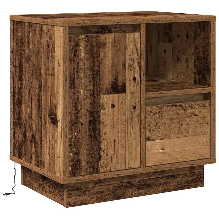 Cabinet de chevet 2 pcs Bois ancien 50 x 34,5 x 50 cm. - 6