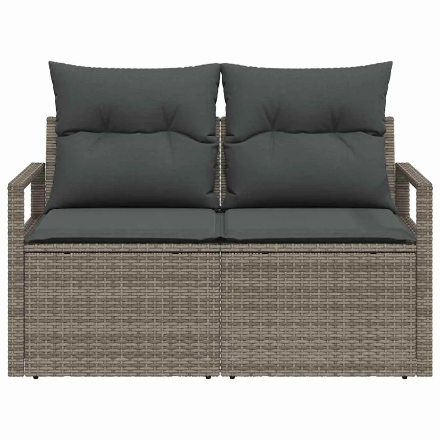 Canapé de jardin avec coussin 120 x 62 x 69 cm polyrotin - 5