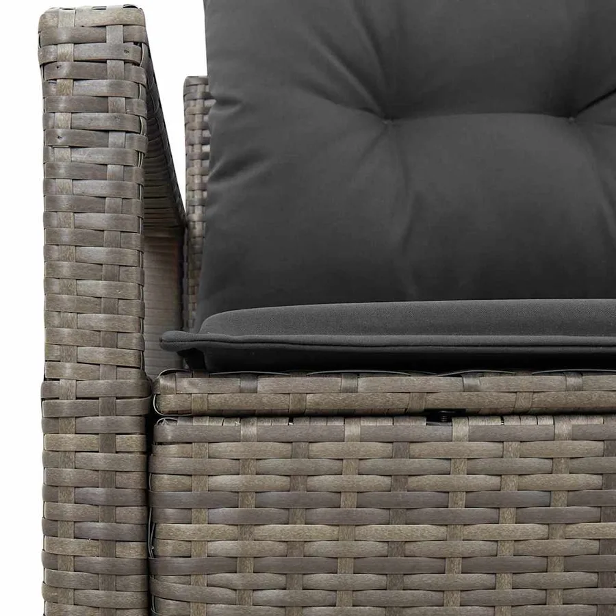 Canapé de jardin avec coussin 120 x 62 x 69 cm polyrotin - 7