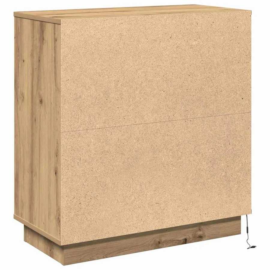 Buffet LED Chêne artisanal 71 x 34,5 x 75 cm Bois d'ingénierie - 10