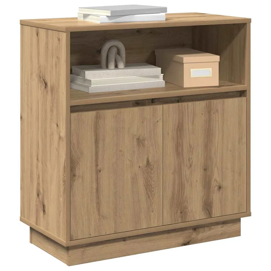 Buffet LED Chêne artisanal 71 x 34,5 x 75 cm Bois d'ingénierie - 3