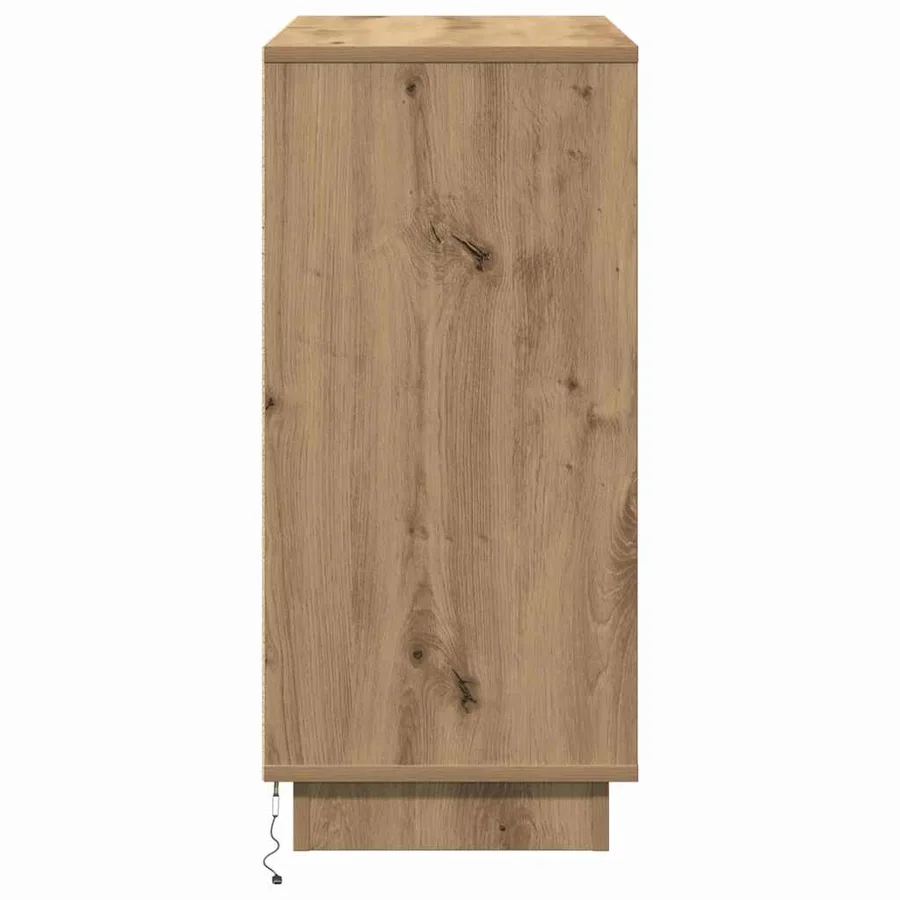 Buffet LED Chêne artisanal 71 x 34,5 x 75 cm Bois d'ingénierie - 9