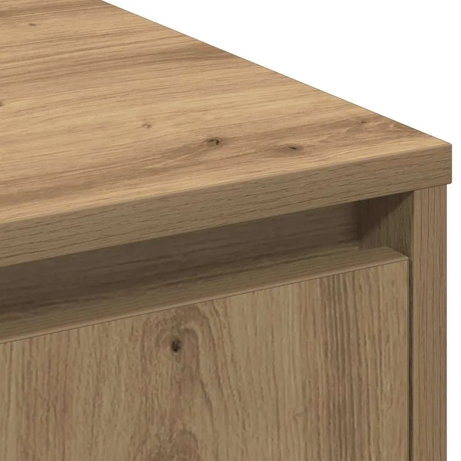 Buffet LED Chêne artisanal 90 x 32 x 75 cm Bois d'ingénierie - 12