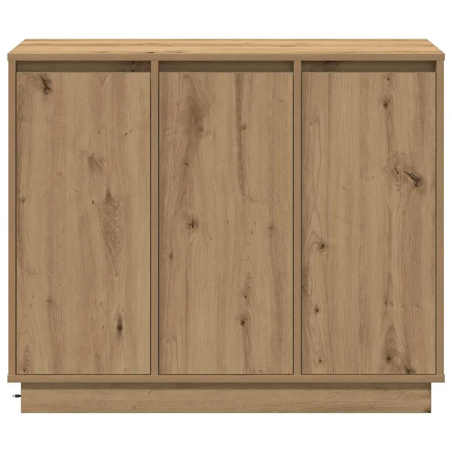 Buffet LED Chêne artisanal 90 x 32 x 75 cm Bois d'ingénierie - 9