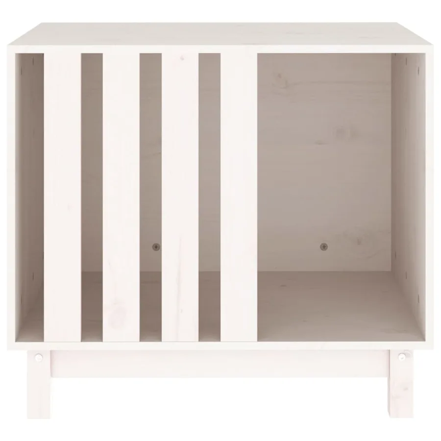 Niche pour chien Blanc 70x50x62 cm Bois de pin massif - 4