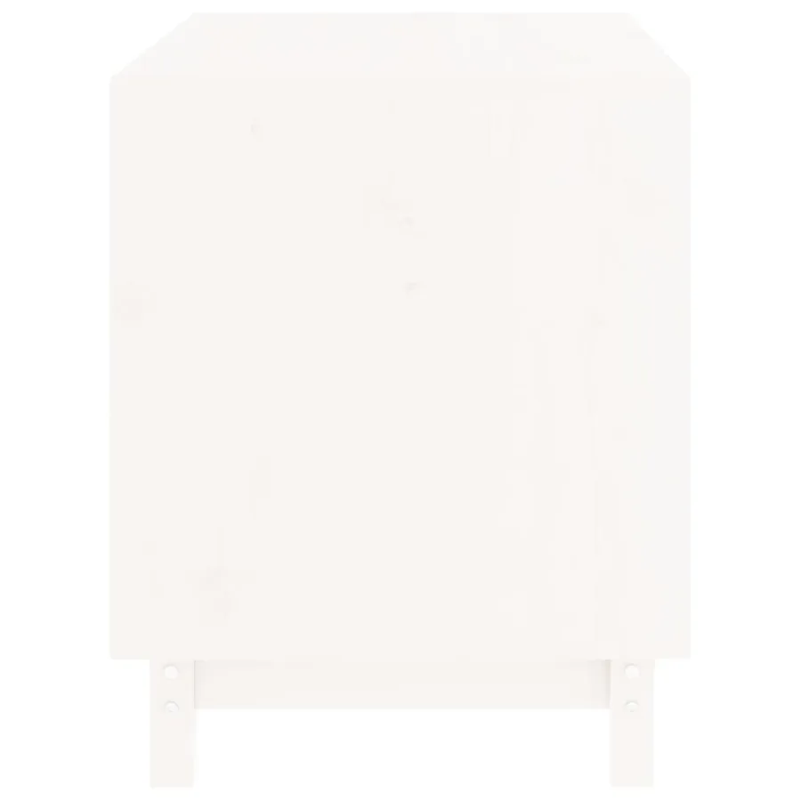 Niche pour chien Blanc 70x50x62 cm Bois de pin massif - 5