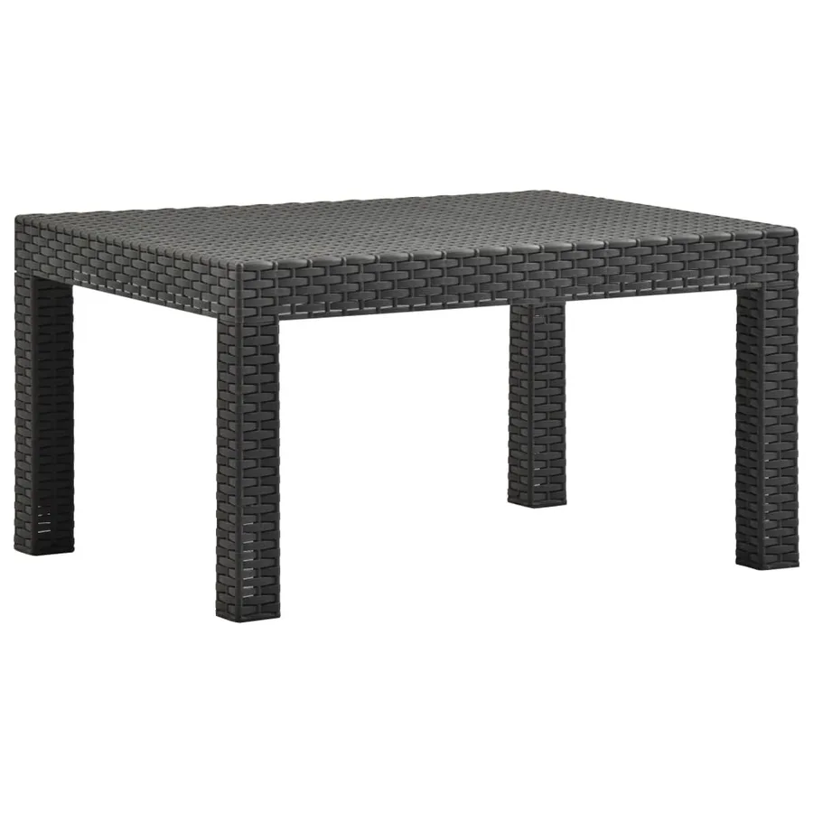 Salon de jardin 2 pcs avec coussins PP Rotin Anthracite - 8