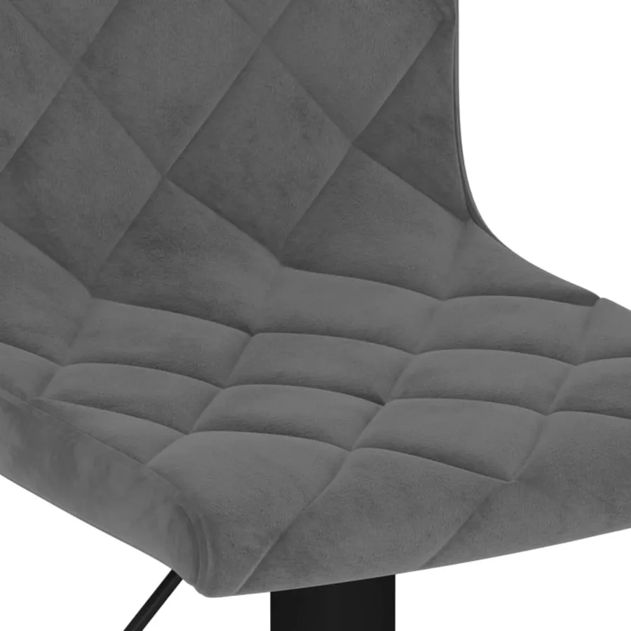 Tabourets de bar lot de 2 gris foncé velours - 8