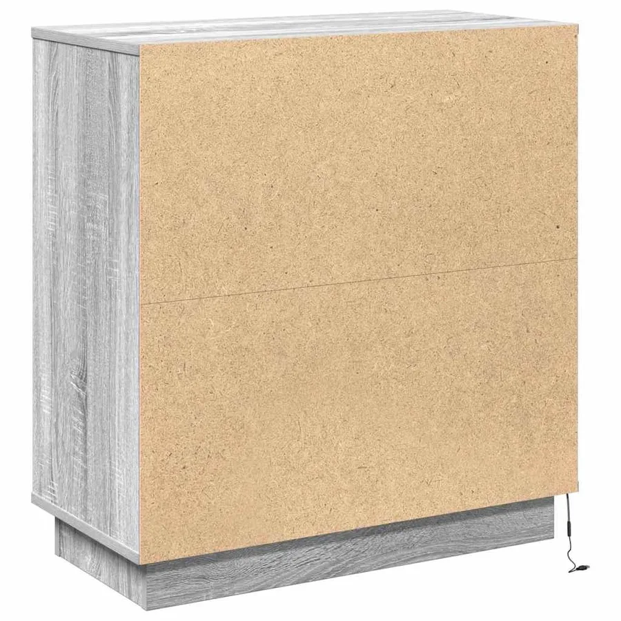 Buffet LED Gris Sonoma 71 x 34,5 x 75 cm Bois d'ingénierie - 10