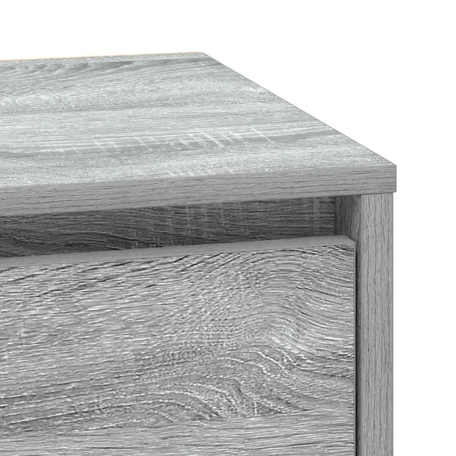 Cabinet de chevet Gris 39 x 34,5 x 50 cm Bois d'ingénierie - 9