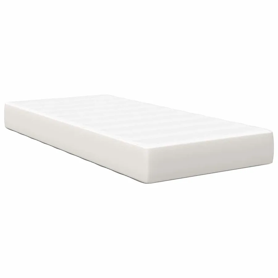 Matelas de Lit avec matelas Crème 90 x 190 cm tissu - 2