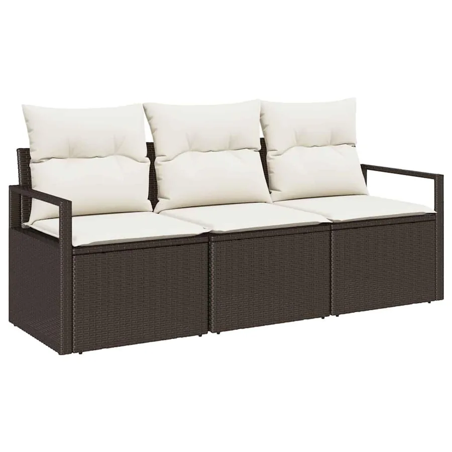 Ensemble de Canapés 3 pcs Marron polyrotin - 2