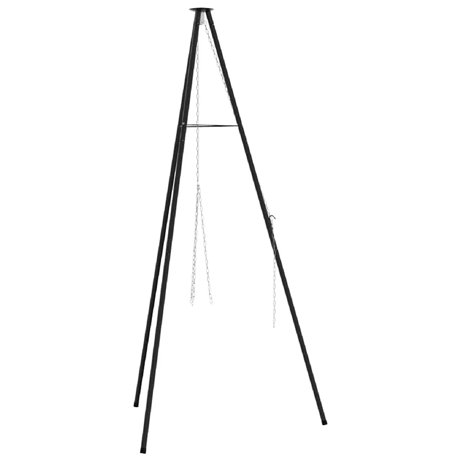 Trépied de Feu de Camp Noir 92 x 92 x 151,5 cm Acier - 2