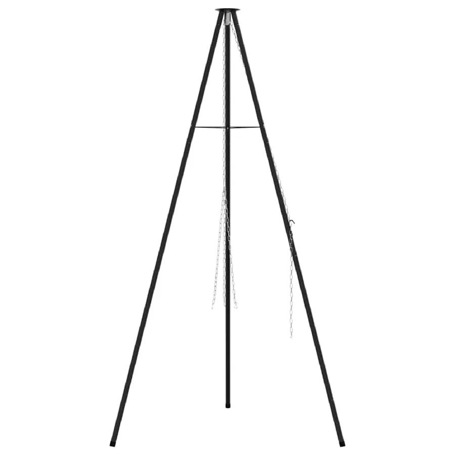 Trépied de Feu de Camp Noir 92 x 92 x 151,5 cm Acier - 4