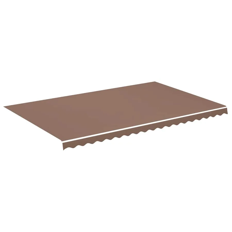 Tissu de remplacement pour auvent marron 5x3 m polyester - 2