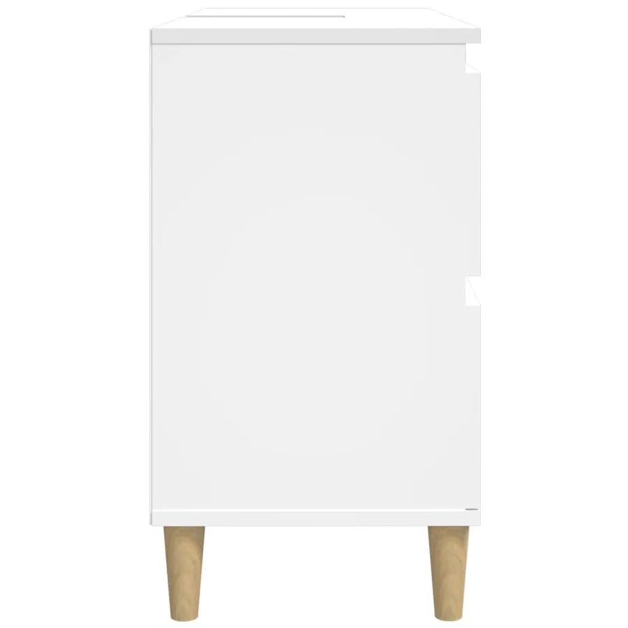 Meuble d'évier blanc 80x33x60 cm bois d'ingénierie - 7