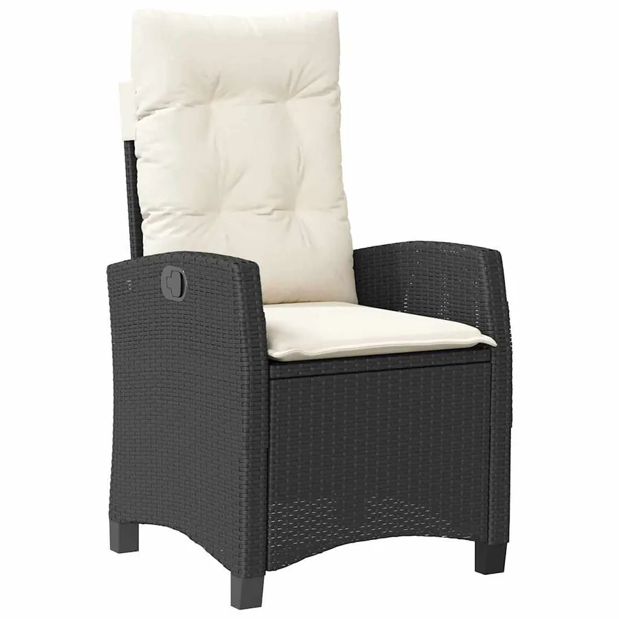 Ensemble de salle à manger pour jardin 7 pcs Noir polyrotin - 6