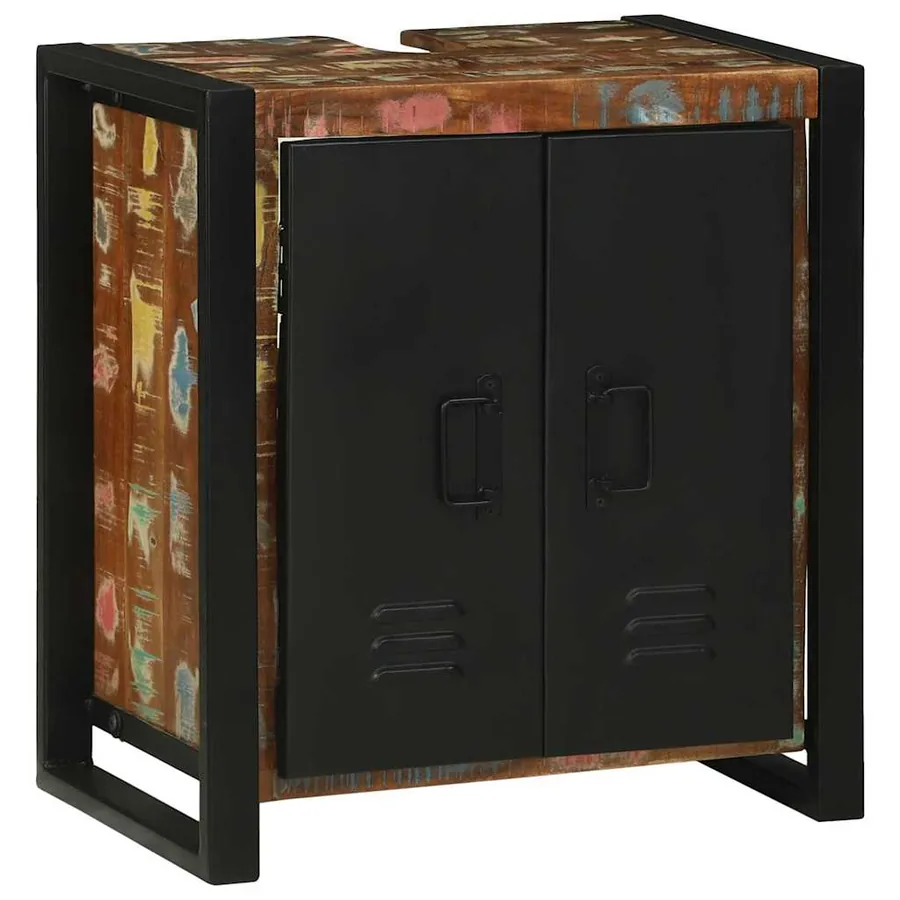 Ensemble de mobilier de salle de bain 4 pcs Bois massif recyclé - 8