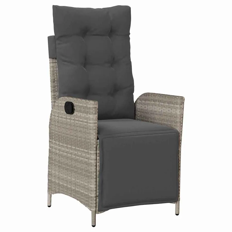 Ensemble de salle à manger pour jardin 7 pcs Gris clair - 6