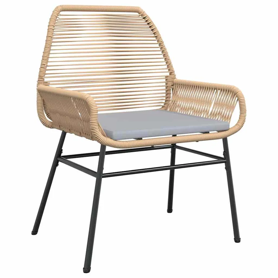 Ensemble de salle à manger pour jardin 7 pcs Marron polyrotin - 6