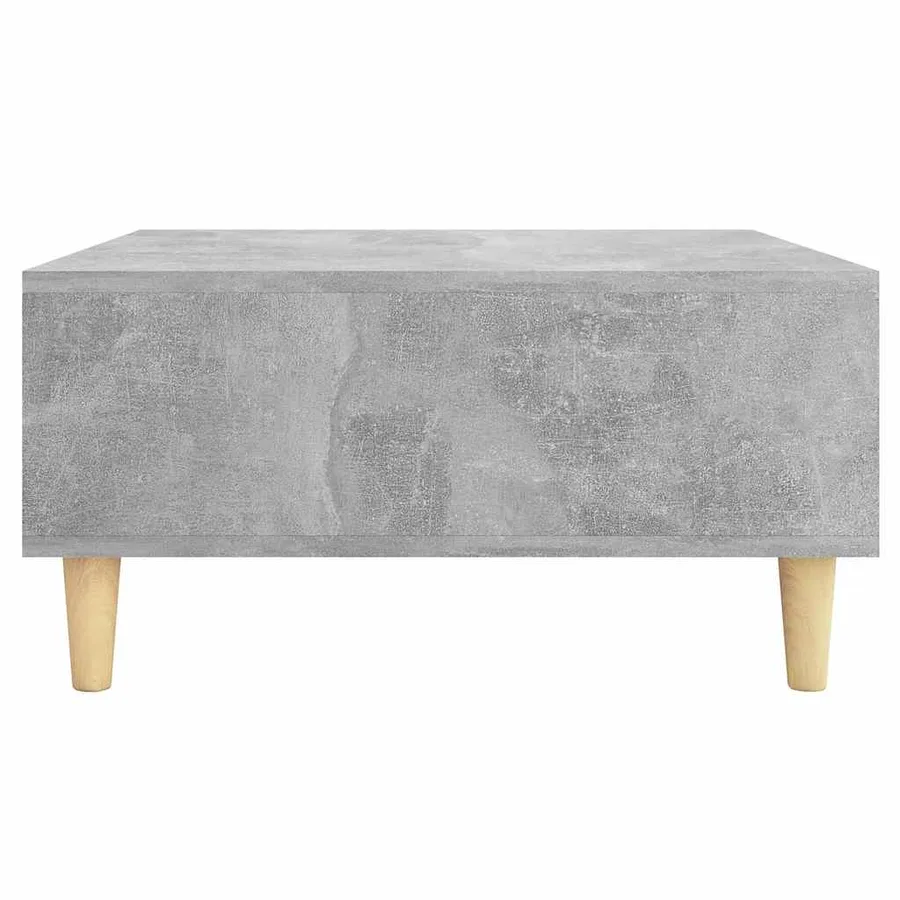 Table basse gris béton 60x60x30 cm bois d'ingénierie - 5