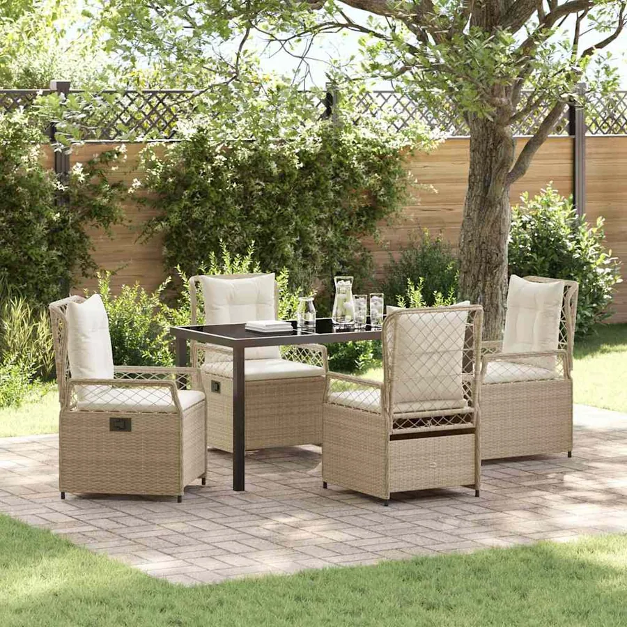 Ensemble de salle à manger pour jardin 5 pcs