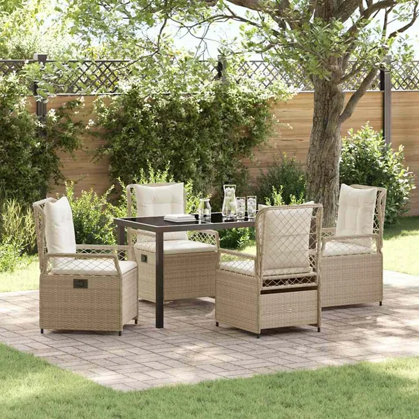 Ensemble de salle à manger pour jardin 5 pcs