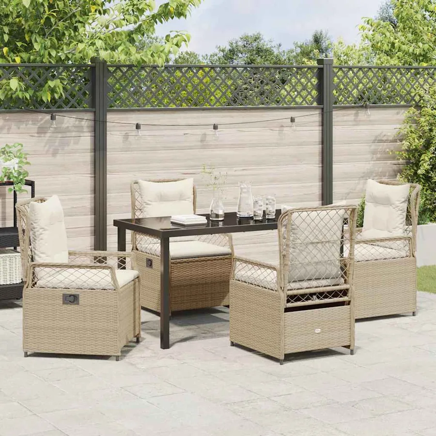 Ensemble de salle à manger pour jardin 5 pcs - 4