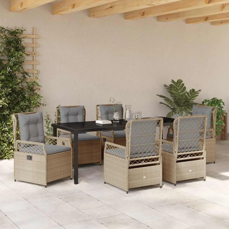 Ensemble de salle à manger pour jardin 7 pcs - 4