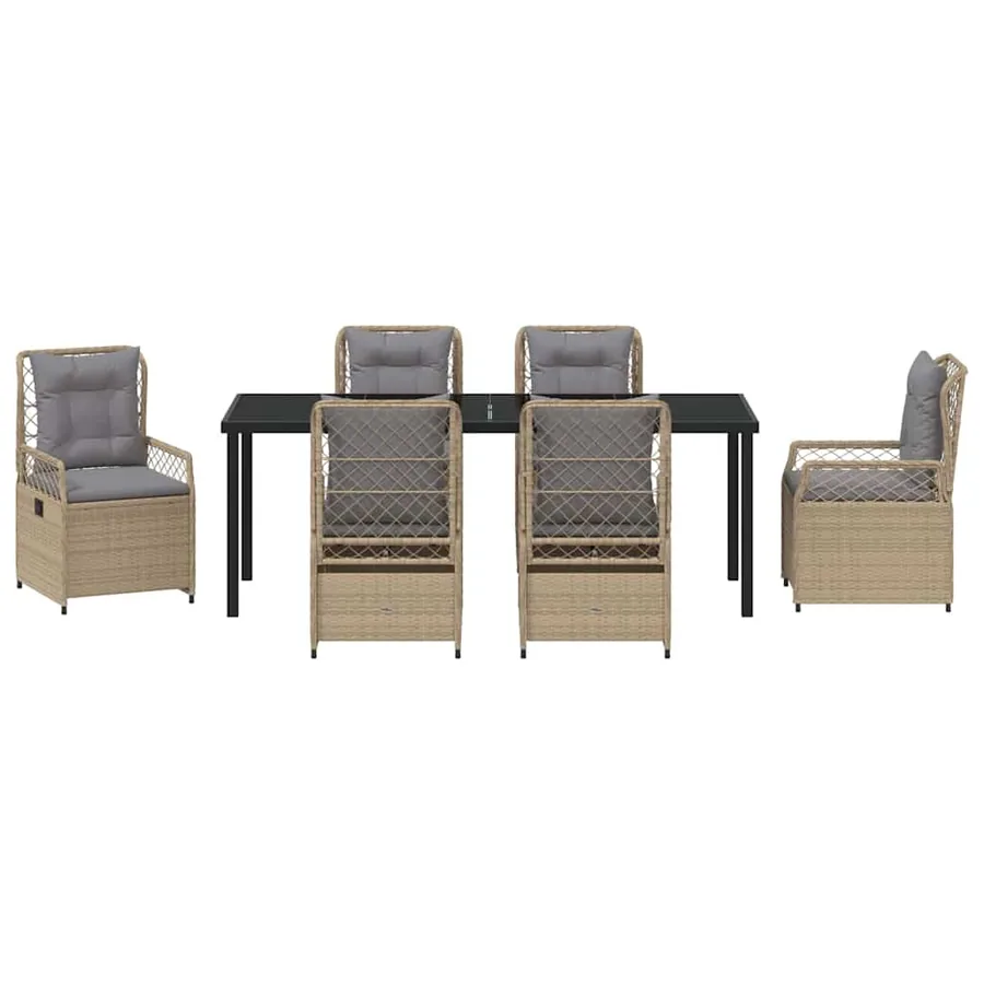 Ensemble de salle à manger pour jardin 7 pcs - 7