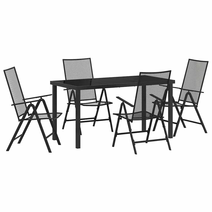 Ensemble de salle à manger pour jardin 5 pcs Anthracite - 2