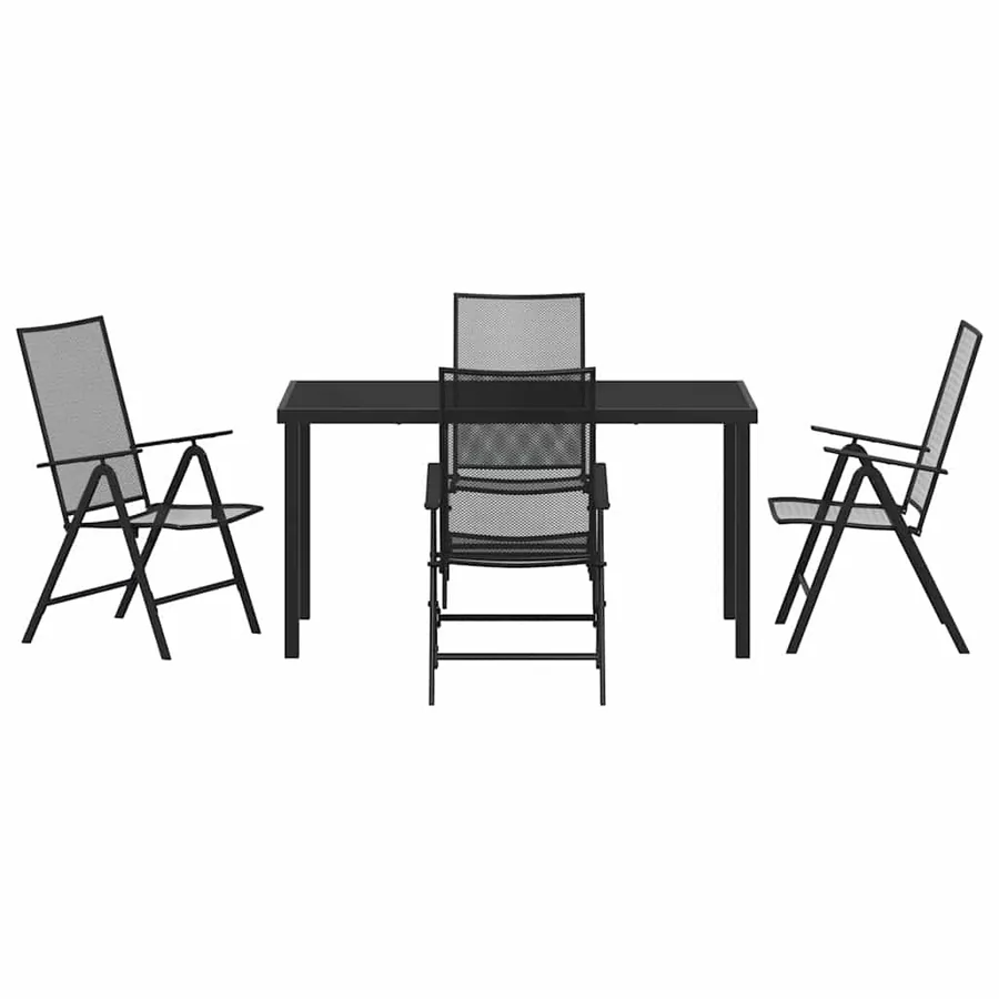 Ensemble de salle à manger pour jardin 5 pcs Anthracite - 7