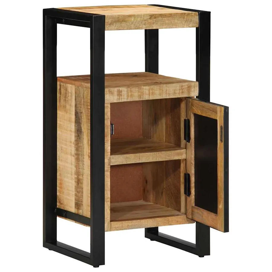 Armoire de salle de bain Marron Bois de mangue massif - 4