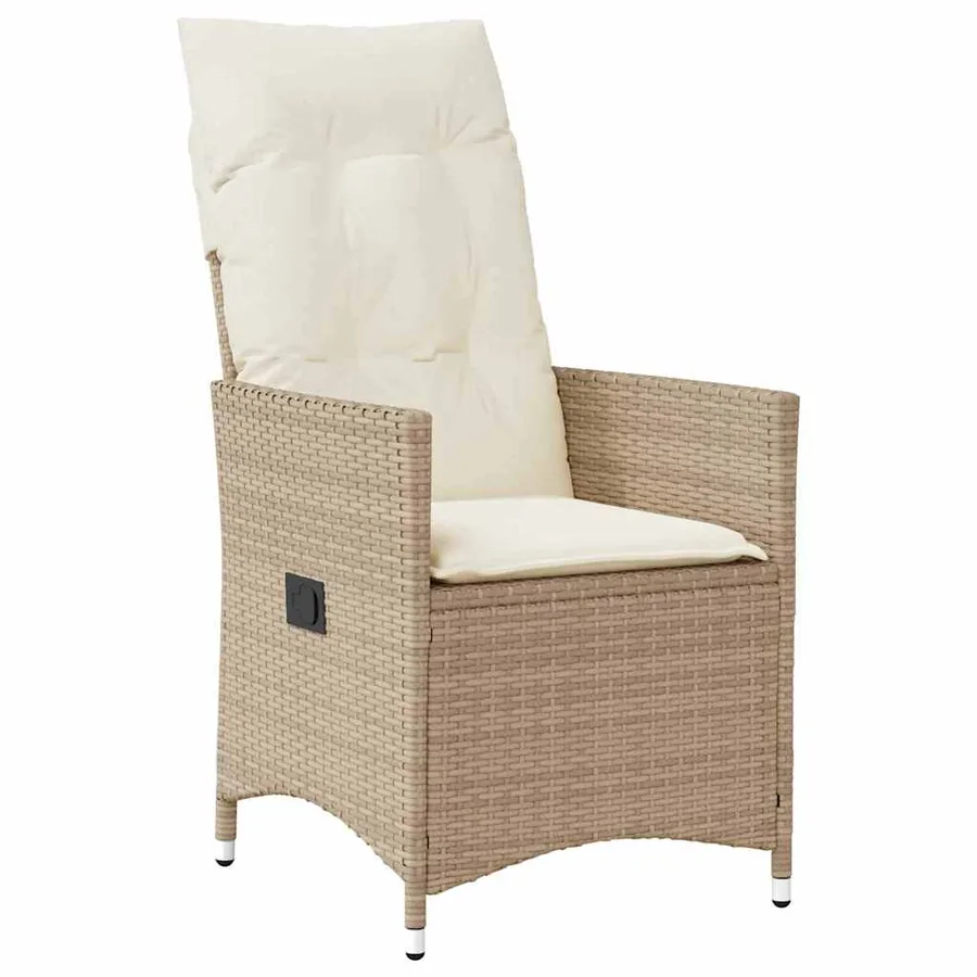 Ensemble de salle à manger pour jardin 7 pcs Beige polyrotin - 6