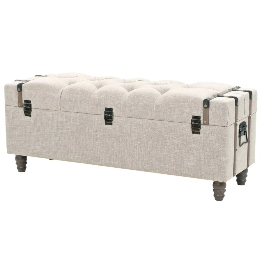 Storage bench set 3 pcs Solid wood and steel - 4