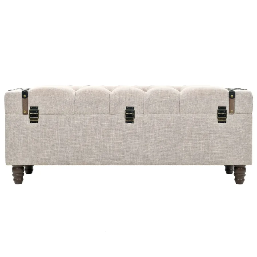 Storage bench set 3 pcs Solid wood and steel - 5