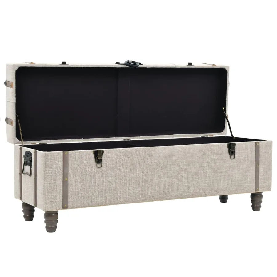Storage bench set 3 pcs Solid wood and steel - 8