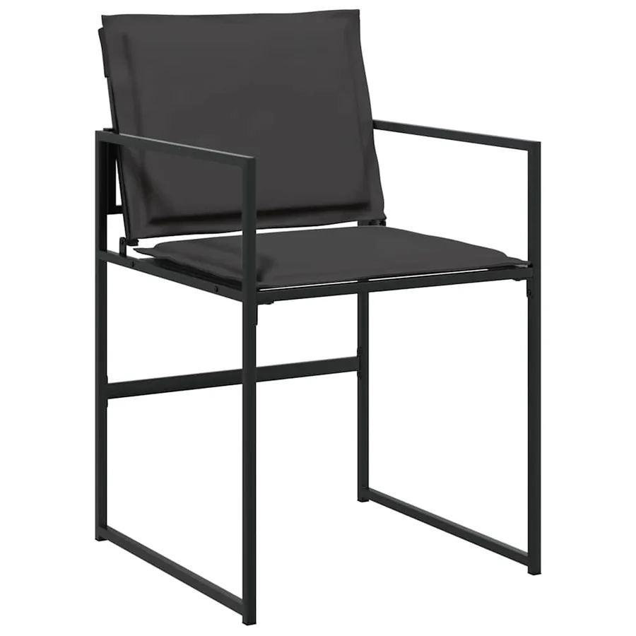 Ensemble de salle à manger pour jardin 9 pcs Noir - 6