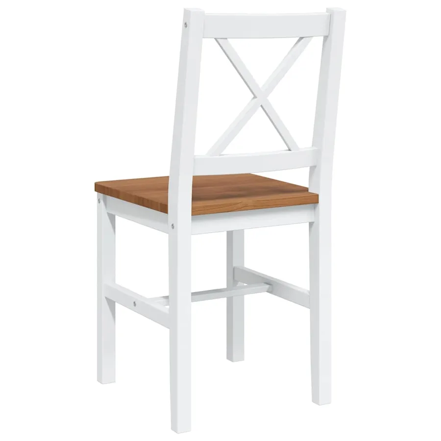 Ensemble de salle à manger 5 pcs Marron et blanc - 10