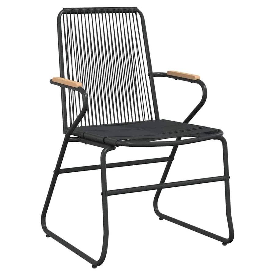Ensemble de salle à manger pour jardin 9 pcs Noir - 6
