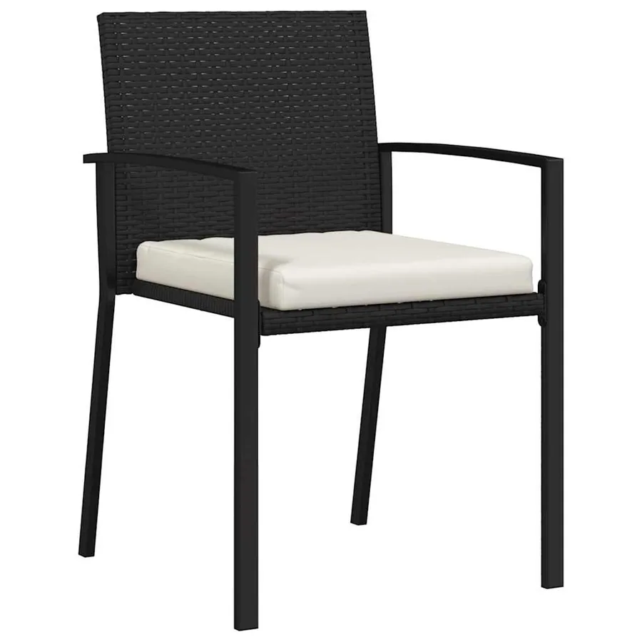 Ensemble de salle à manger pour jardin 9 pcs Noir - 6